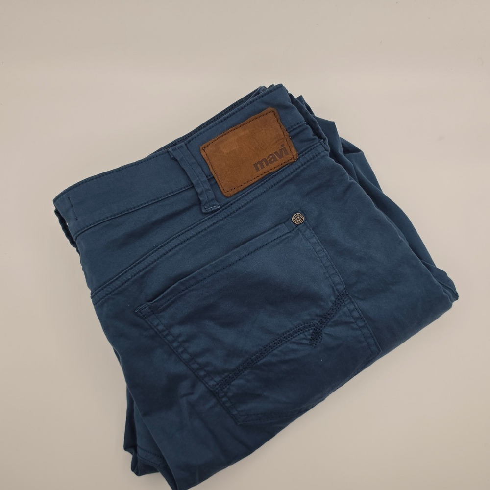 Mavi Matt Chino Mens 38x32 Blue Casual Relaxed Straight Leg Business Office